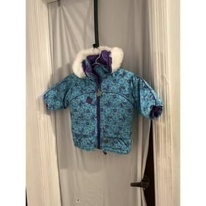 Obermeyer Toddler Girls Butterfly Kisses I Grow Full Zip Jacket Blue Purple Sz 2